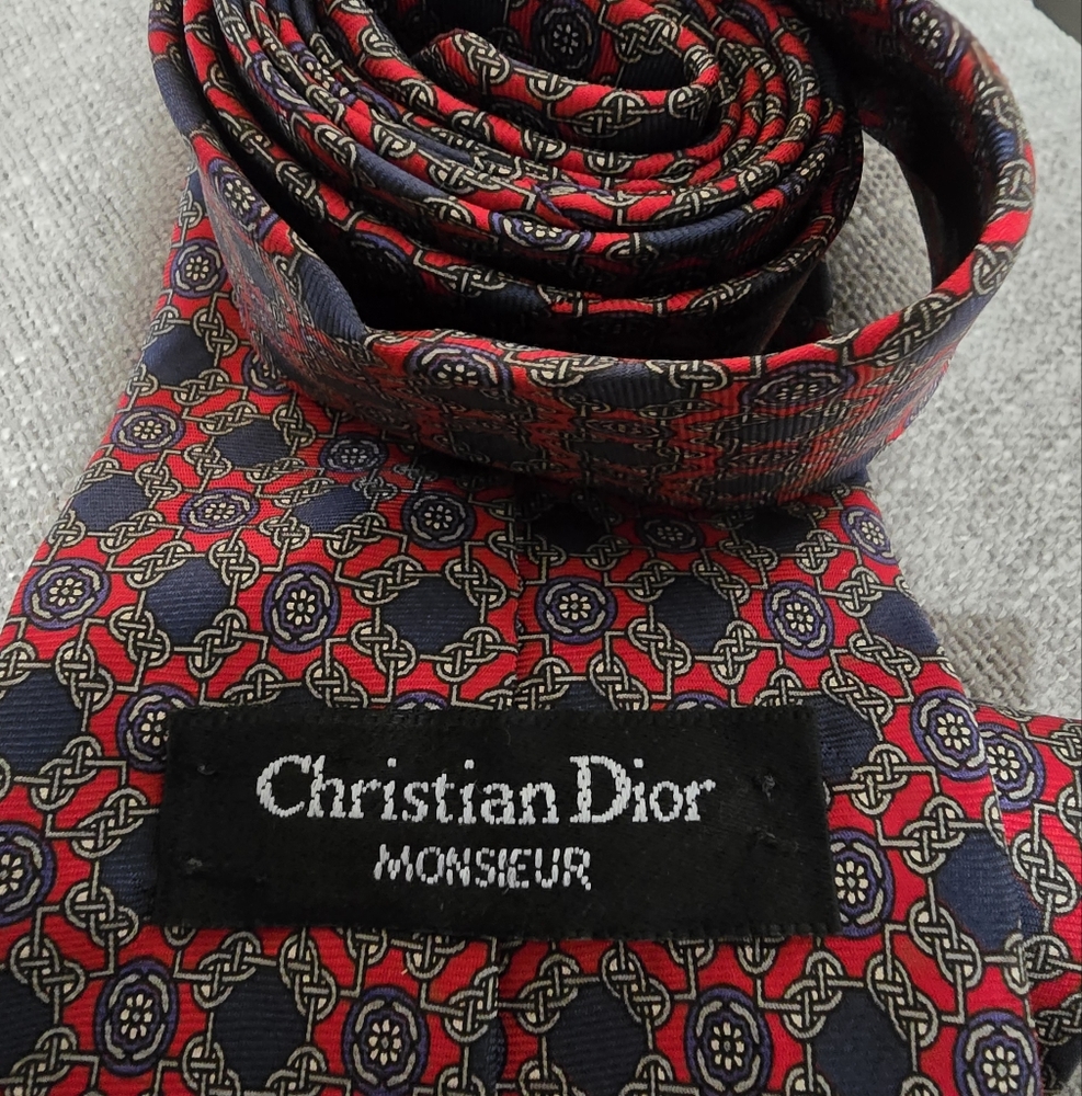 Christian Dior Monsieur Vintage 100% Silk Tie